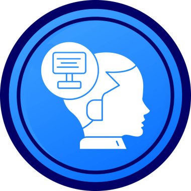 Beyin simgesi, vektör illüstrasyonu