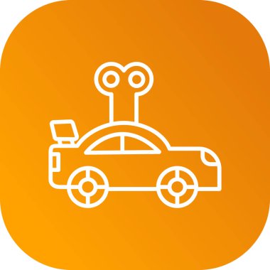 Araba simgesinin vektör illüstrasyonu