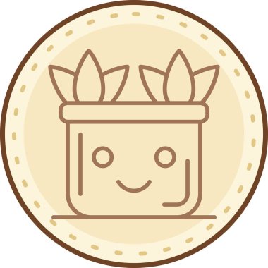 Bozuk para simgesi, basit vektör illüstrasyonu