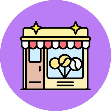 dükkan simgesi modern vektör illüstrasyonu