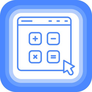 hesap makinesi simgesi, vektör illüstrasyonu