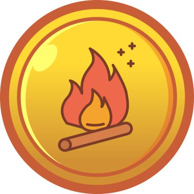 Maç ateş vektör simgesi