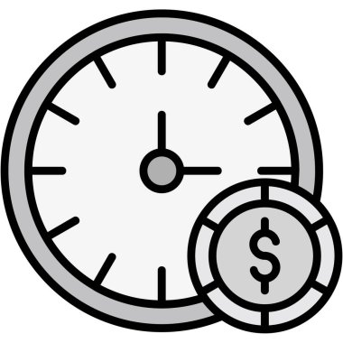 zaman yönetimi vektör simgesi modern illüstrasyon tasarımı