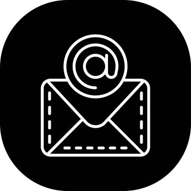 E- posta simgesi. Beyaz arkaplanda izole edilmiş web tasarımı için e-posta vektör sembolünün özeti