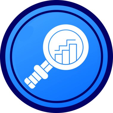 Mavi ve beyaz bir ikonun vektör illüstrasyonu