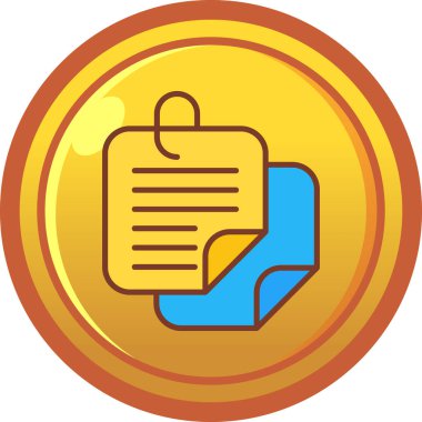 bir yıldız simgesine sahip belge, vektör illüstrasyonu