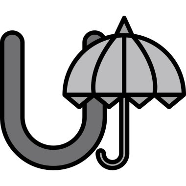 Şemsiye. Web simgesi basit tasarım