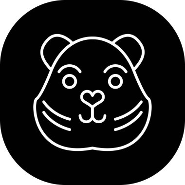 Ayı ikonunun vektör illüstrasyonu