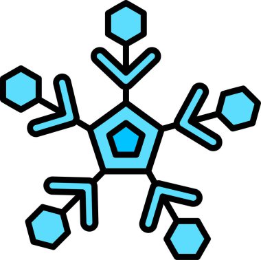 Noel kar taneleri kar ikonu ile doldurulmuş - ana hatlarıyla