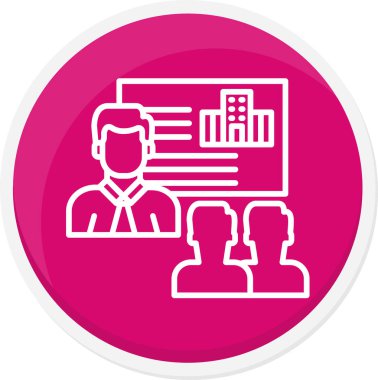 İş ikonu. düz resimleme