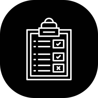 Kontrol listesi simgesi vektör illüstrasyonu