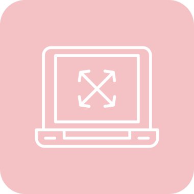 Dizüstü bilgisayar simgesinin vektör çizimi