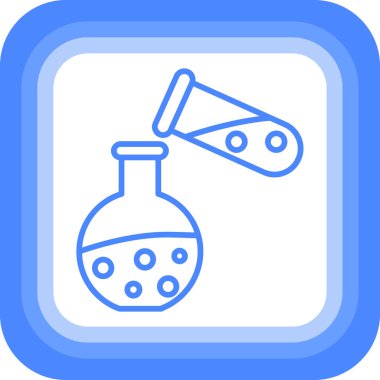 Kimyasal laboratuvar simgesi - taslak biçimi