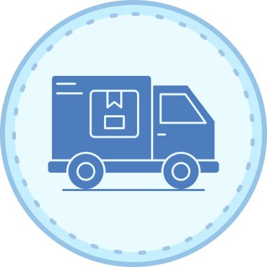 Teslimat. Web simgesi basit illüstrasyon