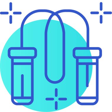 Bir mavi ve kırmızı simgenin vektör illüstrasyonu