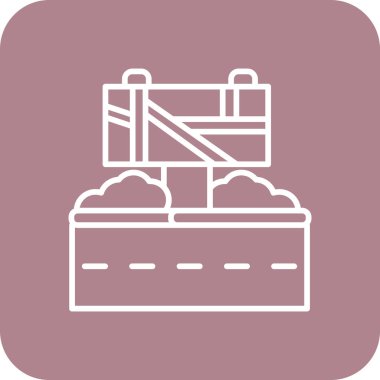 Modern b 'nin vektör illüstrasyonu inşa simgesinden yoksun