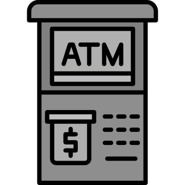 kolayca düzenleyebilen ya da düzenleyebilen atm vektör simgesi