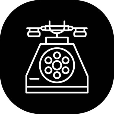 Benzersiz Radyo Vektör Satırı Simgesi