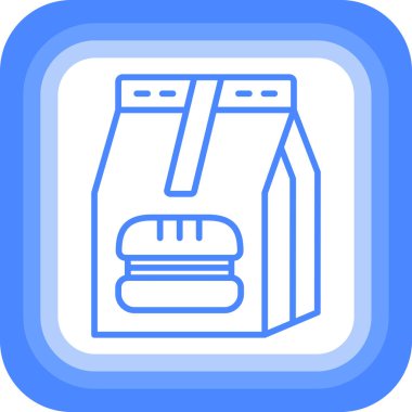 Ekmek. Web simgesi basit illüstrasyon