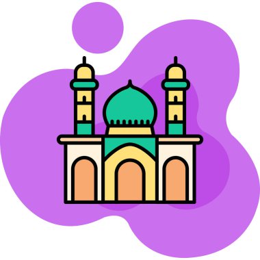 Cami simgesi vektör illüstrasyonu