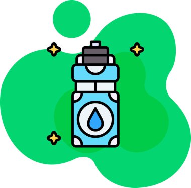 su şişesi simgesi, vektör illüstrasyonu