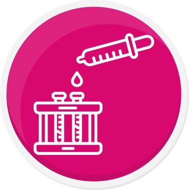 Şırıngayla bir şırınganın vektör çizimi