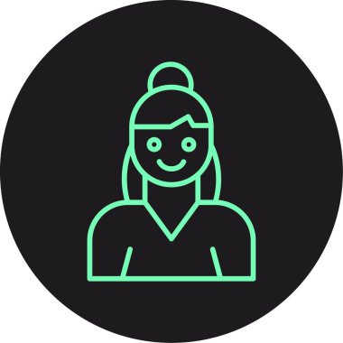 vektör avatar kadın illüstrasyonu