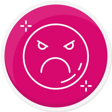 Kızgın surat. Basit resimleme