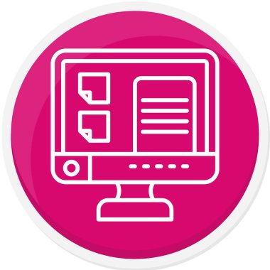 Bilgisayar. Web simgesi basit illüstrasyon