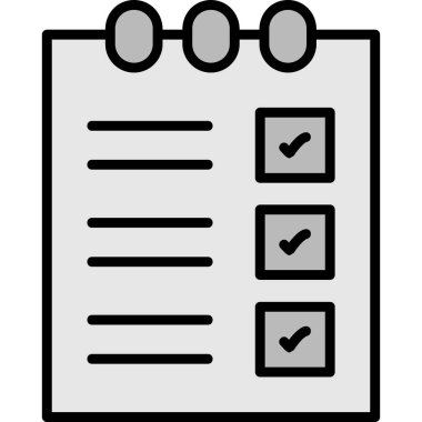 Kontrol listesi simgesi. Basit tasarım