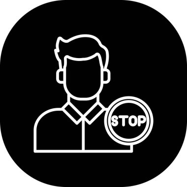 vektör stop ico, vektör illüstrasyonu