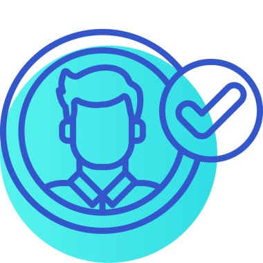 Bir kulaklık ve bir kişi simgesi ile avatar adam