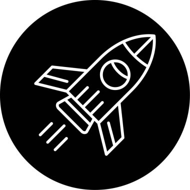 Moda biçimi izole edilmiş arkaplanda roket simgesi