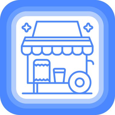 yiyecek dükkanı simgesi, vektör illüstrasyonu