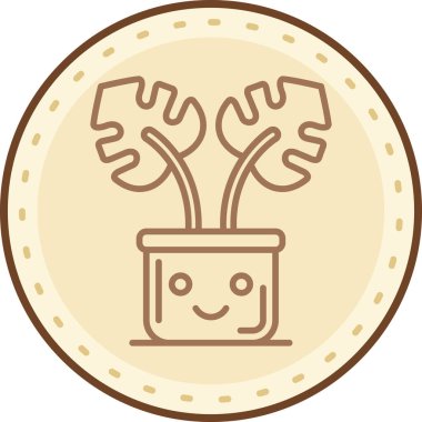 Bitki. Web simgesi basit illüstrasyon