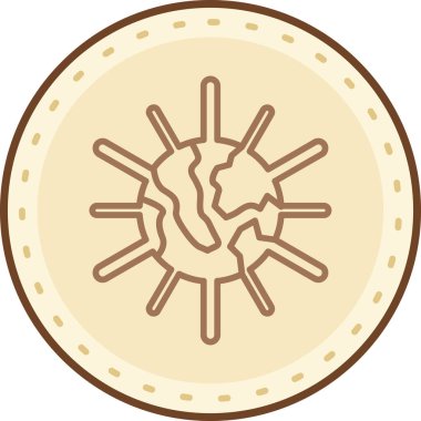 Tek bir izole simgenin vektör illüstrasyonu