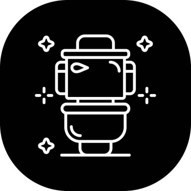 Yiyecek ve içecek ikonunun vektör illüstrasyonu