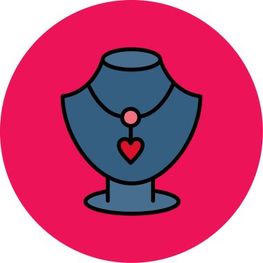 Kolye simgesinin vektör illüstrasyonu