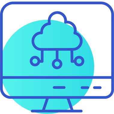 Bulut. Web simgesi basit illüstrasyon