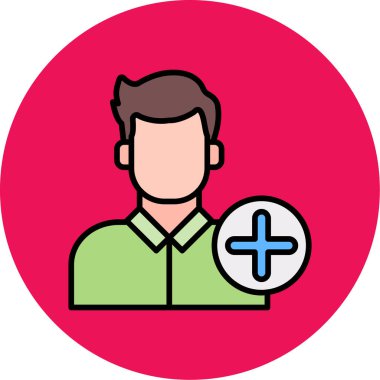 Doktor. Web simgesi basit illüstrasyon