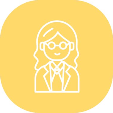 avatar kadın kişisi simgesi - taslak biçimi