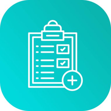 Soyut arkaplanda kontrol listesi simgesi izole edildi