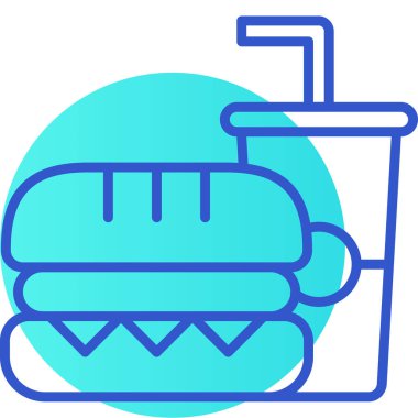 Yiyecek içeceği. Basit resimleme