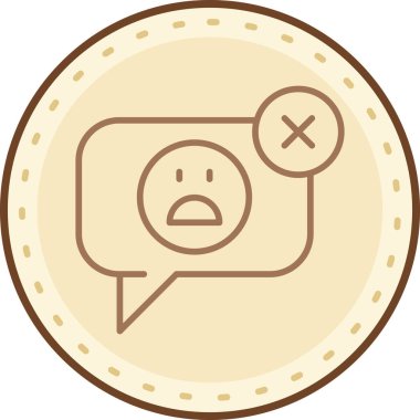 vector illustration of a sad face icon