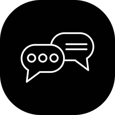 Sohbet simgesinin vektör illüstrasyonu