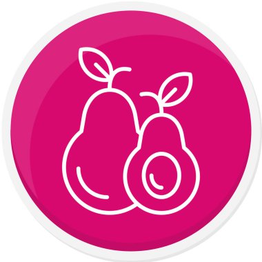 bebek armut düz simgesi, vektör, illüstrasyon