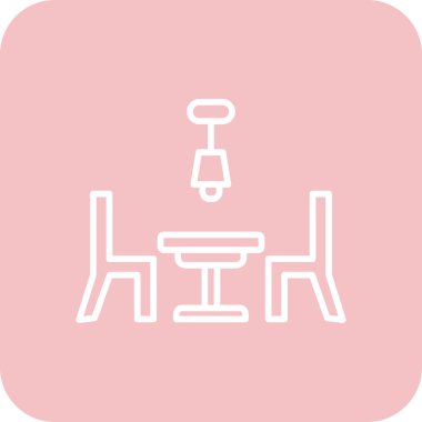 Sandalye Simgesi, vektör illüstrasyonu