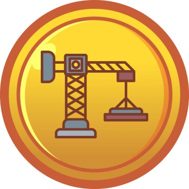 Tek bir vinç simgesinin vektör illüstrasyonu