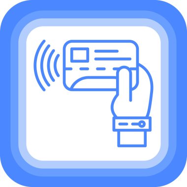 Akıllı Sekme simgesi vektör illüstrasyonuyla el