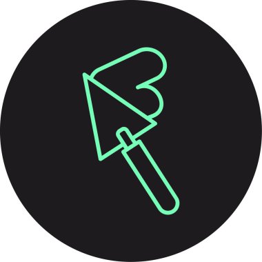 Kürek Simgesi Soyut Arka Gruplandırmada İzole Edildi